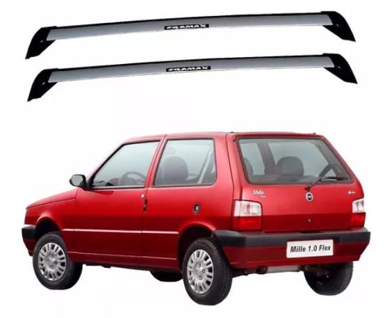 RACK DE TETO FIAT UNO 2 PORTAS 1988 A 2004 EQMAX WAVE