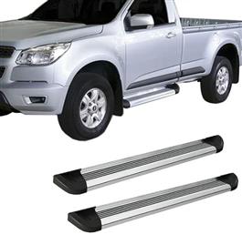 KIT ESTRIBO LATERAL S-10 /11 CAB SIMPLES ALUMINIO