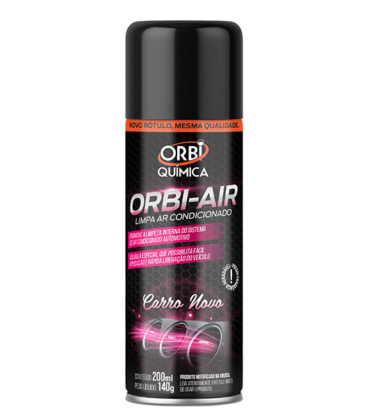 LIMPA AR CONDICIONADO CARRO NOVO SPRAY ORBI QUIMICA - 200G