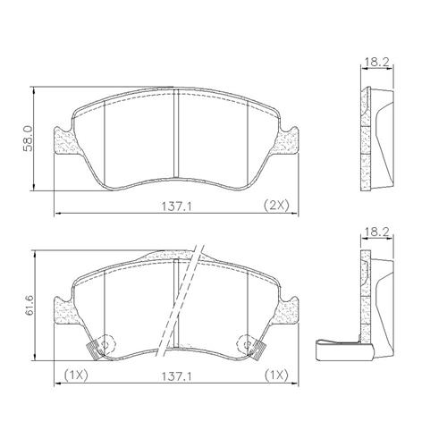 PASTILHA DE FREIO DIANTEIRO TOYOTA COROLLA 2007 ATÉ 2014