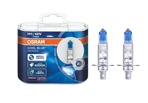 LÂMPADA SUPE BRANCA OSRAM H1 55W 12V