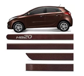 FRISO LATERAL PORTA HB20 MARROM CLAY