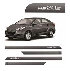 FRISO LATERAL PORTA HYUNDAI HB20S CINZA TITANIUM