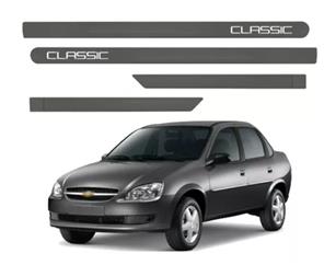 JOGO DE FRISO LATERAL CHEVROLET CLASSIC CINZA MOND