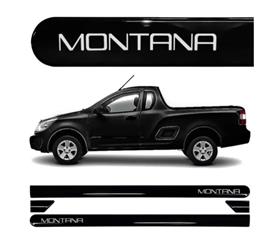 FRISO LATERAL PORTA GM MONTANA PRETO