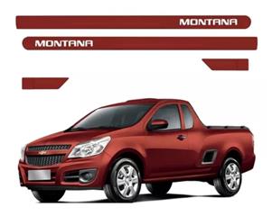 FRISO LATERAL PORTA GM MONTANA VERMELHO CHILI