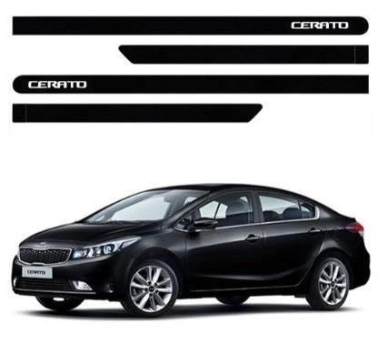 FRISO LATERAL KIA CERATO COR CARRO  PRETO