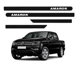 JOGO DE FRISO LATERAL PORTA VW AMAROK PRETO MYSTIC