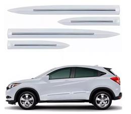 FRISO LATERAL HONDA HRV  CROMADO BRANCO TAFETÁ