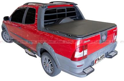 CAPOTA MARÍTIMA FIAT STRADA CABINE DUPLA COM GANCHO COM ESTEPE 2010 ATÉ 2013