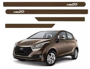 FRISO LATERAL PORTA HYUNDAI HB20 BRONZE TERRA
