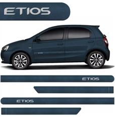 JOGO FRISO LATERAL ETIOS HATCH SEDAN 2013 14 15 AZUL TECHNO