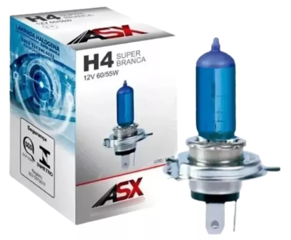 LAMPADA SUPER BRANCA ASX H4 12V 60/55W