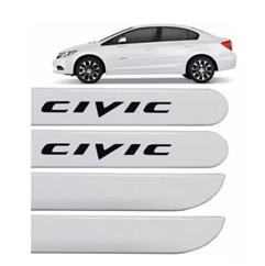 JOGO FRISO LATERAL NEW CIVIC 2015 2016 2017 BRANCO TAFETTA