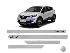 JOGO FRISO LATERAL PORTA RENAULT CAPTUR PRATA ETOILE