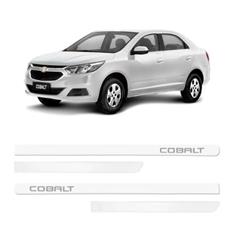 JOGO FRISO LATERAL CHEVROLET COBALT 2011 A 2020 BRANCO ABALONE