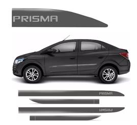 FRISO LATERAL GM PRISMA CINZA SATIN