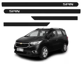 FRISO LATERAL PORTA GM SPIN PRETO OURO NEGRO