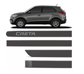 JOGO FRISO LATERAL HYUNDAI CRETA 2017 18 19 CINZA TITANIUM