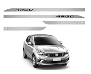 KIT LATERAL PORTA SLIM FIAT ARGO PRATA BARI