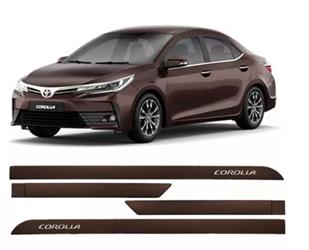 JOGO FRISO LATERAL TOYOTA NOVO COROLLA 17 18 19 MARROM URBAN