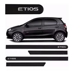 JOGO FRISO LATERAL TOYOTA ETIOS 4 PORTAS PRETO INFINITO