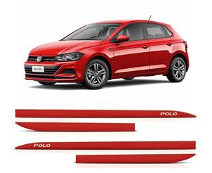 FRISO LATERAL VW POLO VERMELHO FLASH