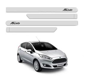 FRISO LATERAL FORD NEW FIESTA 2011 A 2020 PROTETOR DE PORTAS CINZA BERLIM