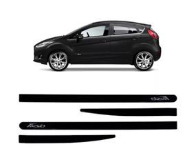 JOGO FRISO LATERAL NEW FIESTA 2013 A 2018 CINZA VARSOVIA