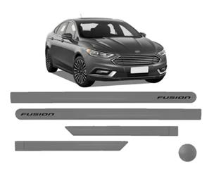 JOGO DE FRISO LATERAL FORD FUSION CINZA MOSCOU