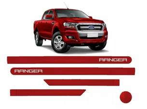 FRISO LATERAL FORD RANGER VERMELHO ITALIA
