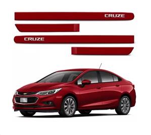 FRISO LATERAL NOVO CRUZE 2016 2019 VERMELHO GLORY