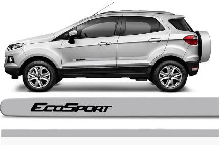 JOGO FRISO LATERAL ECOSPORT 2013 A 2019 PRATA DUBLIN
