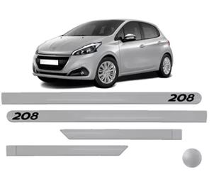 FRISO LATERAL PEUGEOT 208 CINZA ALUMINIUM