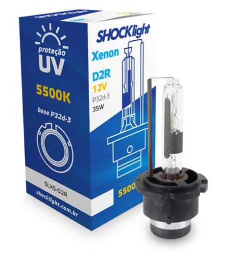 LÂMPADA XENON D2R 5500K 35W 12V SHOCKLIGHT
