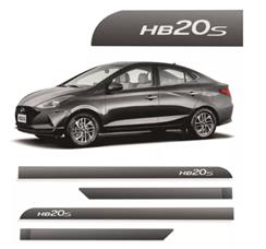 FRISO LATERAL PORTA HYUNDAI HB20S CINZA SILK