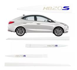 FRISO LATERAL PINTADO NOVO HB20S  BRANCO ATLAS
