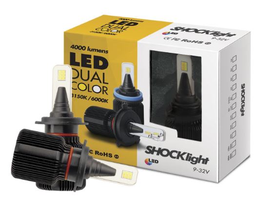 KIT LÂMPADA LED DUAL COLOR H7 "4000L" "3150/6000K"