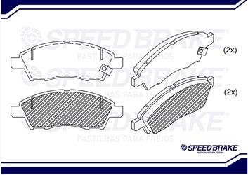 PASTILHA DE FREIO DIANTEIRO SPEED BRAKE, ONIX 2020.