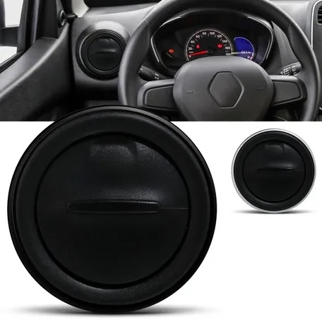DIFUSOR SAÍDA DE AR PAINEL RENAULT KWID - ARO PRETO - LATERAL ESQUERDA E DIREITA