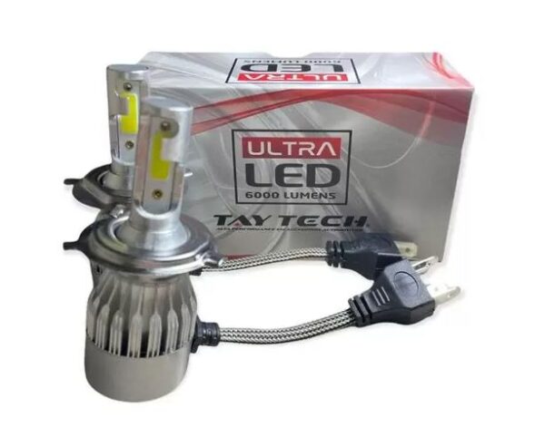 KIT LÂMPADA ULTRA LED H-4 "6000L" "6000K"