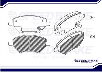 PASTILHA DE FREIO DIANTEIRO SPEED BRAKE, CHERY TIGGO 2019 ATE 2021.