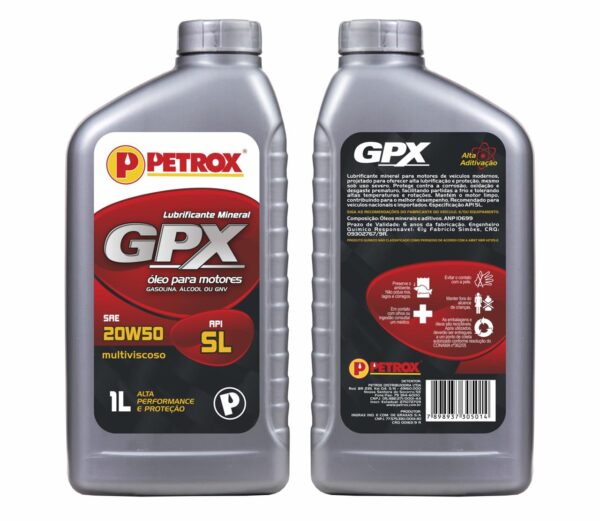 OLEO MOTOR PETROX 20W50 GPX SL 1 LITRO