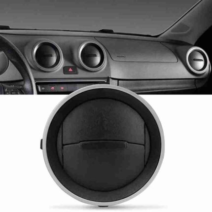 DIFUSOR SAÍDA DE AR VW GOL, VOYAGE, PARATI, SAVEIRO G6 2013 A 2016 - BORDA PRATA COM BOTÃO PRETO