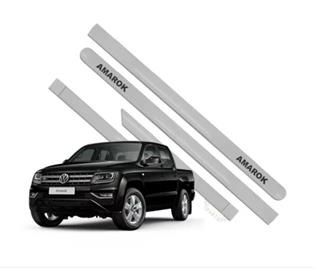FRISO LATERAL AMAROK 2010 A 2020 CABINE DUPLA PRATA