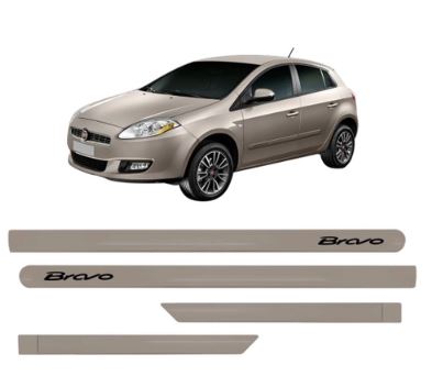 JOGO FRISO LATERAL PORTA FIAT BRAVO CINZA TELLURIUM