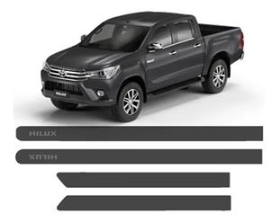 FRISO LATERAL TOYOTA HILUX CINZA CHUMBO