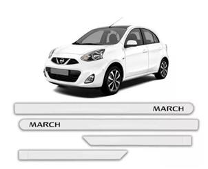 FRISO LATERAL PORTA NISSAN MARCH BRANCO