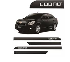 JOGO FRISO LATERAL CHEVROLET COBALT PRETO GLOBAL 2011 A 2019