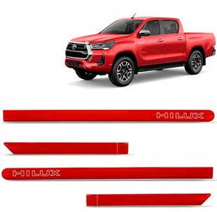 FRISO LATERAL HILUX  VERMELHO VOLCANO
